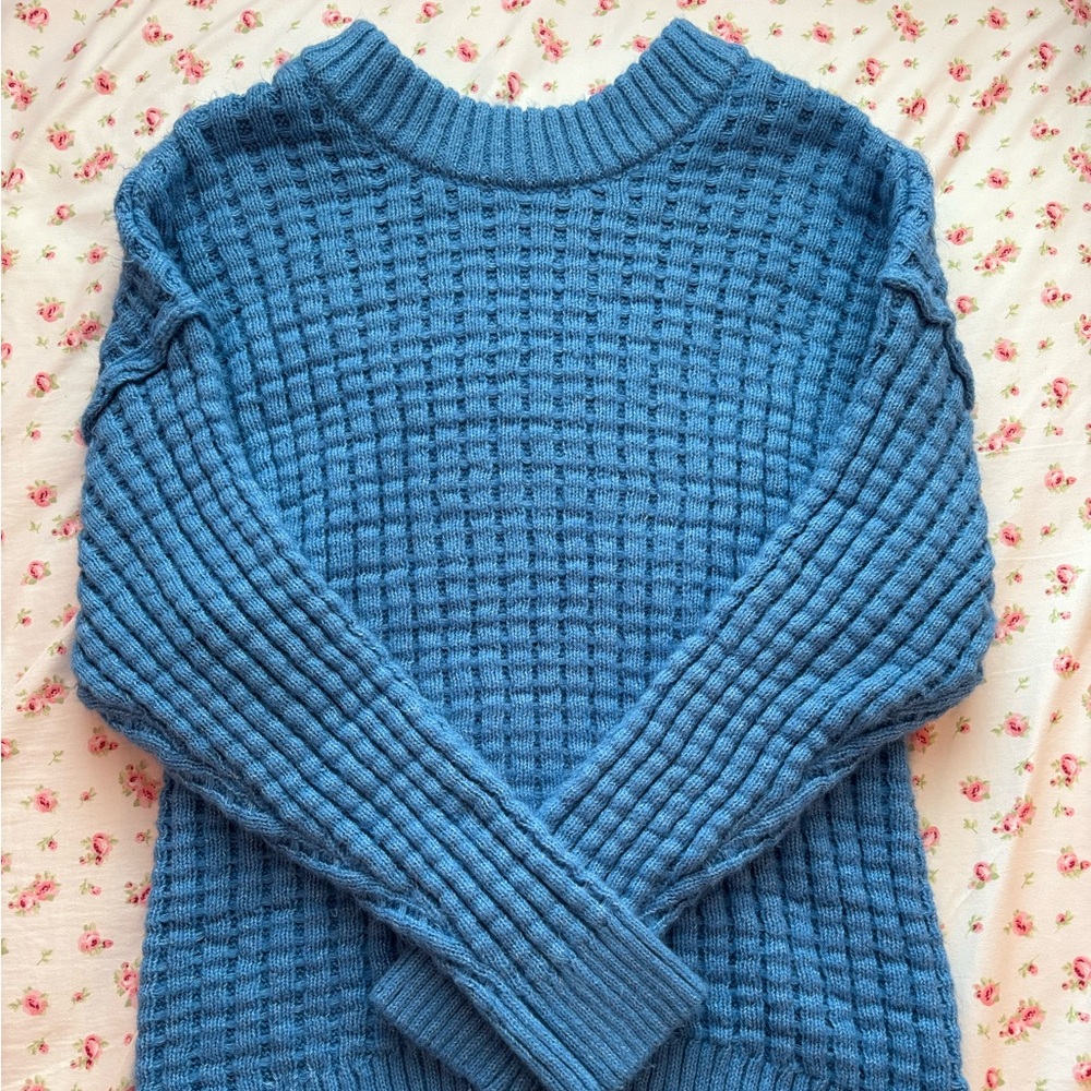 SO Women's Sweater in Textured Blue